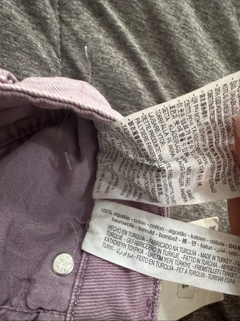 ZARA Lavender Denim Shorts